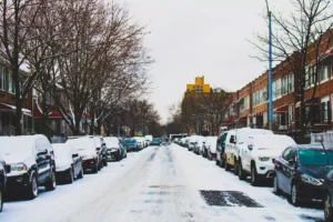 snowy street
